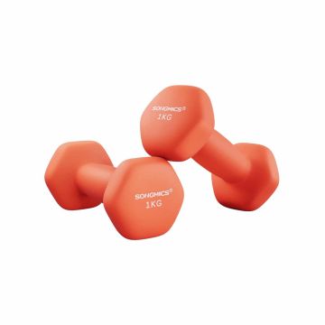 Dumbbell set 2 x 1 kg, orange
