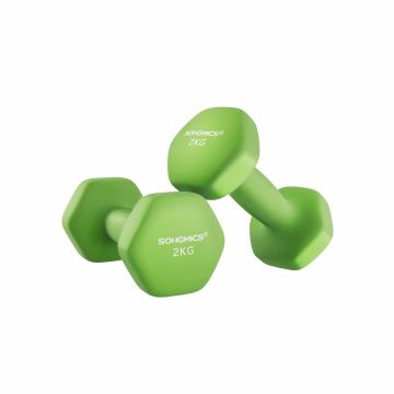 Dumbbell set 2 x 2 kg, green
