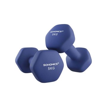 Dumbbell set 2 x 5 kg, dark blue