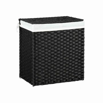 Laundry basket 110 L, black