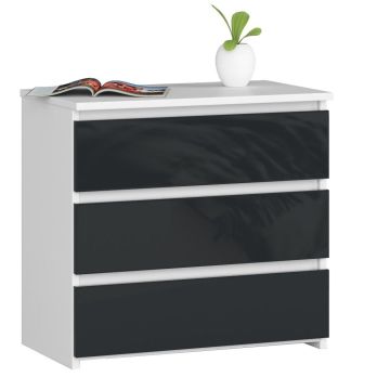 Stolik nocny NORE CL3 60 cm, biały/ciemnoszary