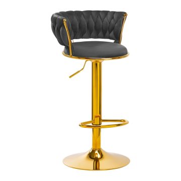 Stool "4Rico QS-B313a", gray/gold
