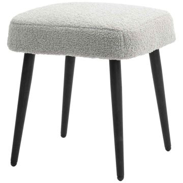 Stool Homcom 42x42x47cm., light gray/black