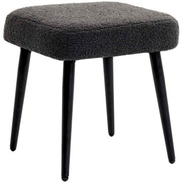 Stool Homcom 42x42x47cm., dark gray/black