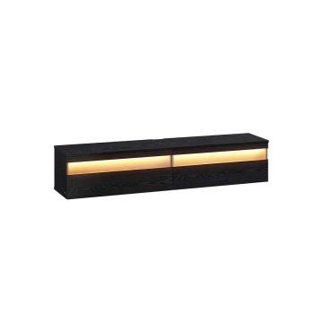 Szafka RTV VASAGLE LTV133B02, wisząca, czarna, 147 × 35 × 30 cm
