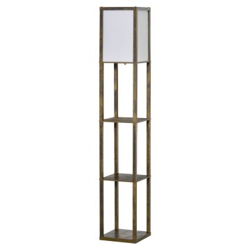 Floor lamp Homcom 26x26x160cm., brown/white