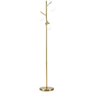 Floor lamp Homcom 27x27x169cm., gold/white