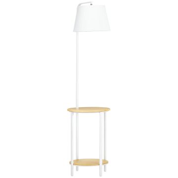 Floor lamp Homcom 39.5x39.5x162cm., white/light brown