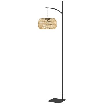 Lampa solarna stojąca Outsunny 44x44x178cm, czarno-beżowa