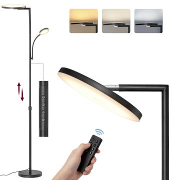 Floor lamp VASAGLE LFL028, 42 W, Black, 25 × 25 × 148–176 cm
