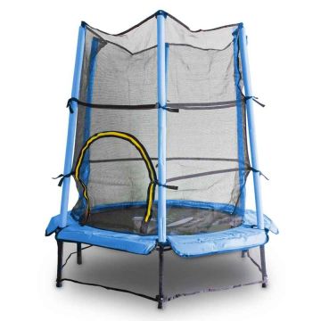 Trampolina dla dzieci 140 cm, niebieska