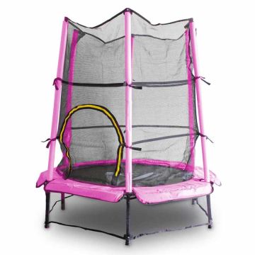 Trampolina dla dzieci 140 cm, różowa