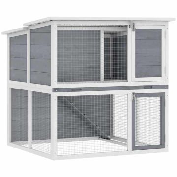 Rabbit cage, two-story, 98 × 102.5 × 95 cm