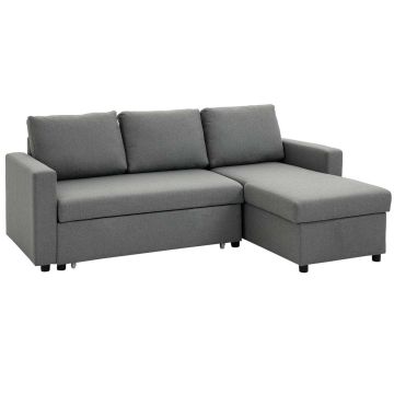 Sofa trzyosobowa z funkcją spania, lewa/prawa, 3-osobowa, 211,5 × 85 × 146 cm