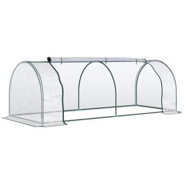Szklarnia tunelowa, brama rolowana, 250 × 80 × 100 cm