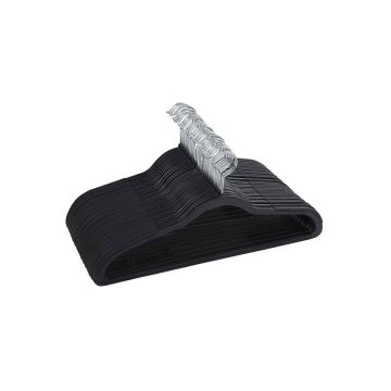 Plastic hanger set 30 pcs., black