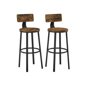 Industrial design 2-piece bar stool set