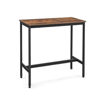 Bar table 100 x 40 x 90 cm., brown/black