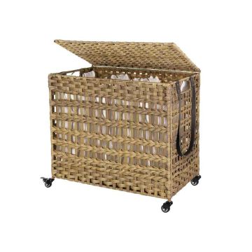 Natural color handmade laundry basket