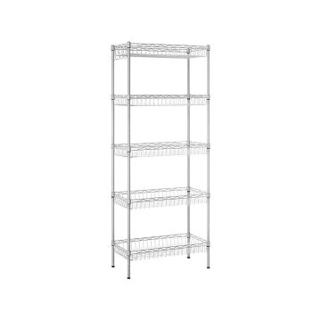 Półka kuchenna metalowa 60 x 30 x 150 cm, kolor srebrny