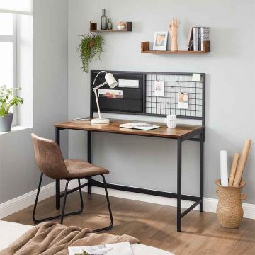 Computer desk with mesh and storage compartment