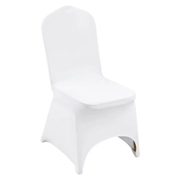 Stretch spandex chair covers, universal, white, washable