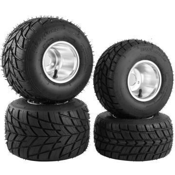 Kart rain tire set, 4 pcs., 10x4.50-5 and 11x6.0-5