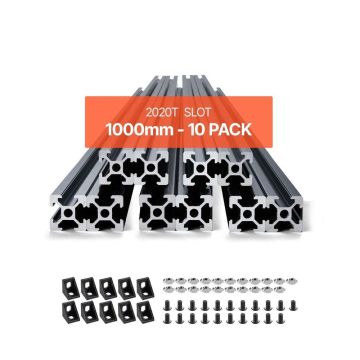 T-shaped 39.4 inch 2020 aluminum profile, anodized black
