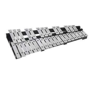 32-note bell and xylophone musical set with mallets and bag