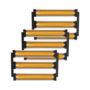 3x infrared heater, 3 kW, lamp