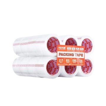Clear packing tape, 3 inches, 24 rolls, 2.7 mil thick