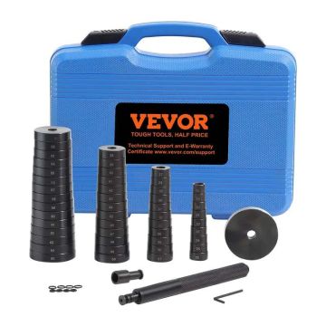52-piece bearing, seal and bushing assembly tool set, 18-74 mm