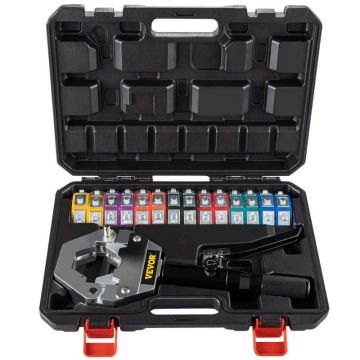 Automotive air conditioning hydraulic hose crimping tool set