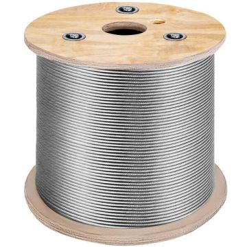 3/16 inch 7x19 T304 stainless steel aircraft cable reel 500 ft