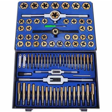 86-piece tungsten steel and titanium tap and die set