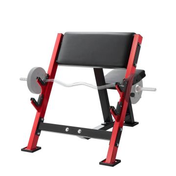 Preacher curl bench, adjustable, 300 kg load, barbell holders