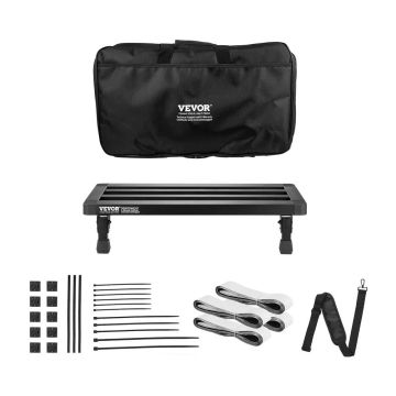 Foldable Aluminum Alloy Guitar Pedal Board 20'' x 11'' with Bag