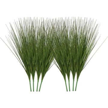 Artificial bulbous grass bushes, 686 mm, PVC, 8 pcs., green