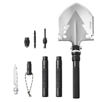 Survival Folding Shovel, 11 in 1, Tactical and Multifunctional