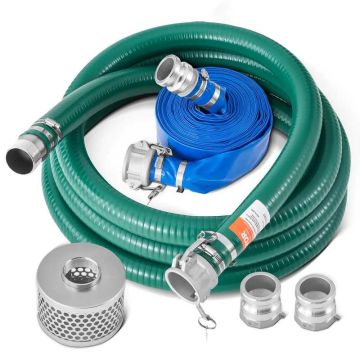 Zestaw węży ssących do pompy wodnej 51 mm i 19,8 m, filtr, adaptery