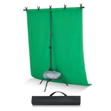 Adjustable backdrop stand 5x6.5 feet with 3 crossbars, portable