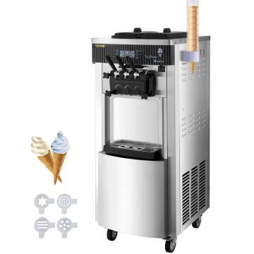 Soft ice cream maker, 2200 W, commercial, vertical