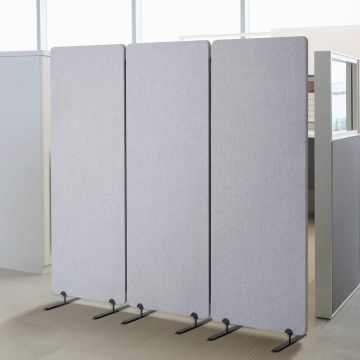 2 Feet Foldable Gray PET Polyester Room Divider