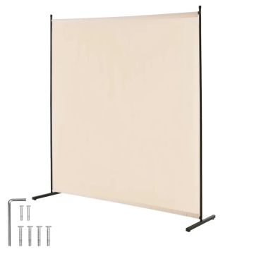 Single 6ft Beige Freestanding Room Divider