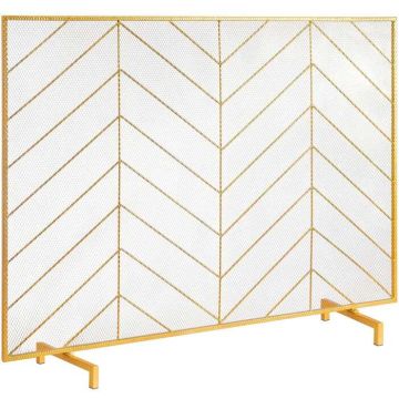 Single iron fireplace grate, 980x758 mm, spark protection