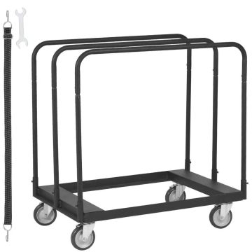 Plasterboard trolley, 680 kg, 91.5x61 cm platform, 12.7 cm wheels