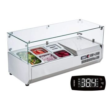 Refrigerated condiment station, 304 stainless steel, countertop