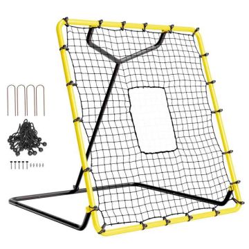 Siatka do odbijania piłki baseballowej i softballowej, 4 x 4,5 stopy, regulowane kąty