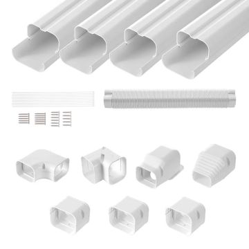 Dekoracyjna biała osłona rury PCV 76,2x4830 mm do pomp ciepła