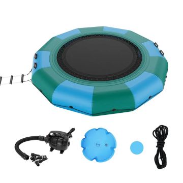 Nadmuchiwana trampolina wodna, 12 stóp, z drabinką i pompką elektryczną